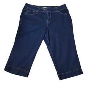 Lane Bryant Dark Blue Cropped Denim Jeans